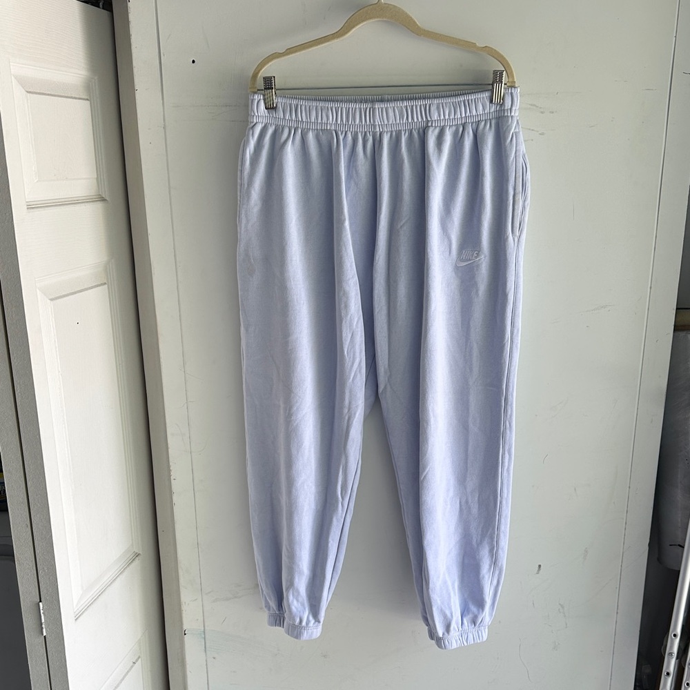 Nike Men's Sky Blue Joggers Size XL Drawstring with Front and Back Pockets R63